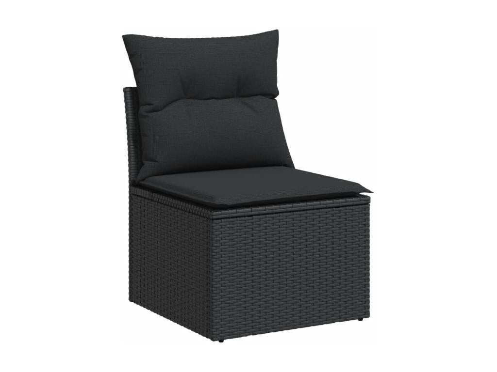 Black Woven Resin Wicker Outdoor Furniture Set - dlz1766456432237