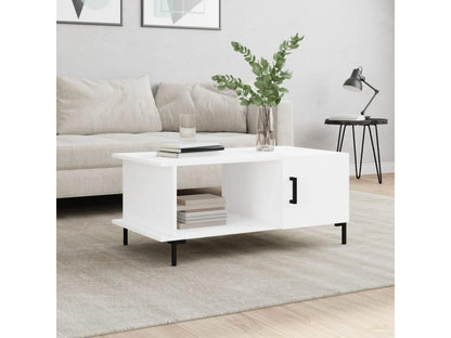 White Engineered Wood Coffee Table, 90 x 50 x 40 cm