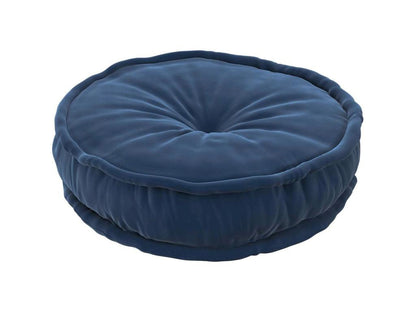 Blue Velvet Ottoman