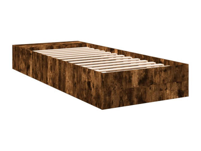 Brown Oak Wood Bed Frame, 75 x 190 cm