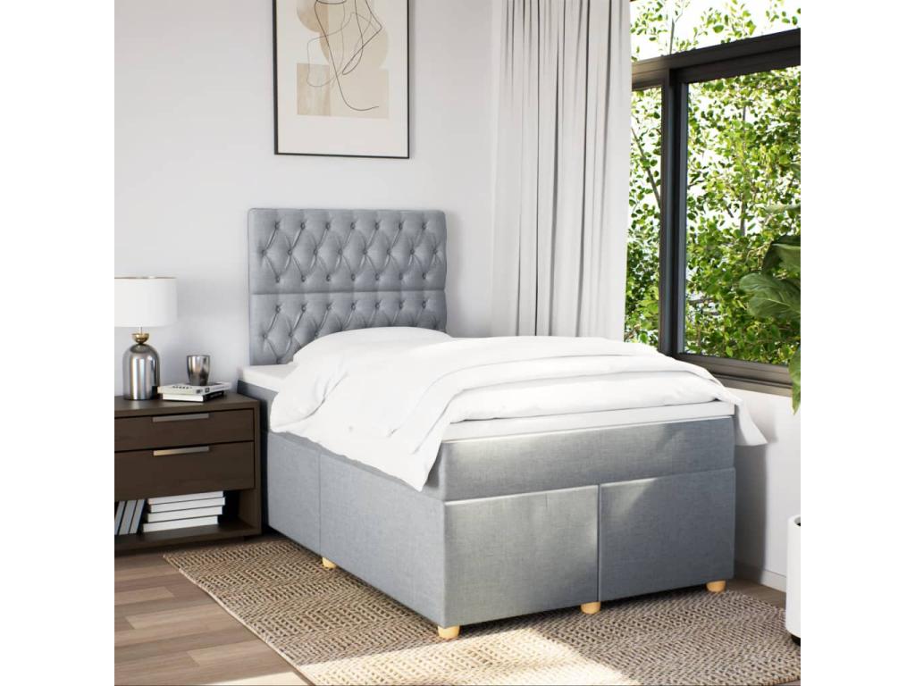 Gray Fabric Mattress, 120 x 190 cm