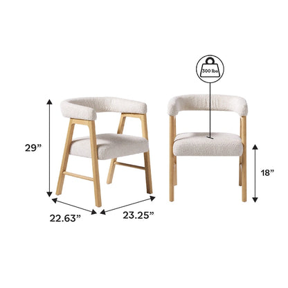 Middlebrook 5 Piece Solid Wood Dining Table Set w/ Dual Material Chairs