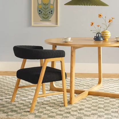 Middlebrook 5 Piece Solid Wood Dining Table Set w/ Dual Material Chairs