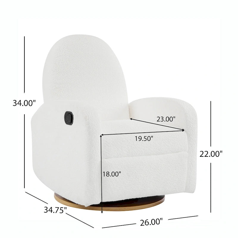 Christopher Knight Home 360 Swivel and Glider Boucle Recliner Chair