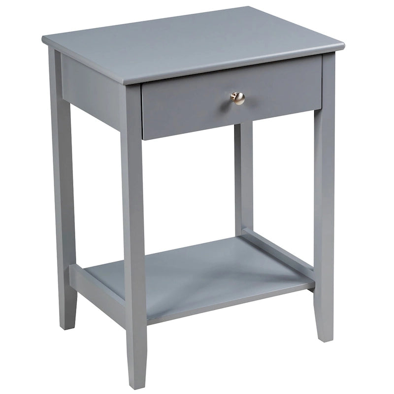 Costway Nightstand End Table Storage Display Bedroom Furniture Drawer