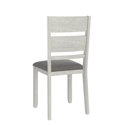 VECELO 7-Piece Dining Table Set, Thickened Solid Wood Rectangular Extendable Dining Table & 6 Solid Wood Dining Chairs