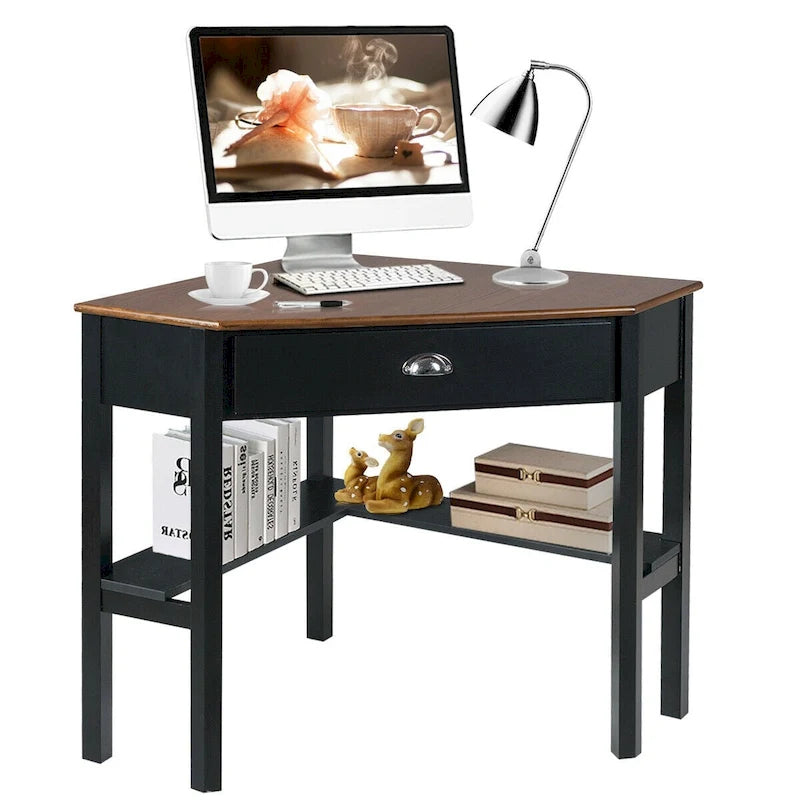 Gymax Corner Computer Desk Laptop Writing Table Workstation W/ Drawer
