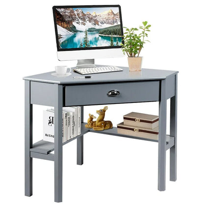 Gymax Corner Computer Desk Laptop Writing Table Workstation W/ Drawer