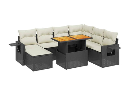 Black Woven Resin Wicker Outdoor Furniture Set - dlz1766456484671