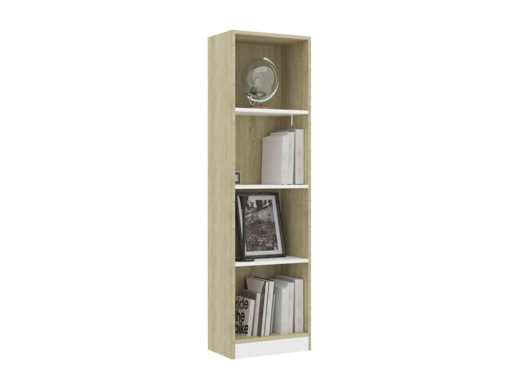 White Oak Wood Bookcase, 40 x 24 x 142 cm