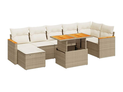 Beige Woven Resin Wicker Outdoor Furniture Set - dlz1766456629295