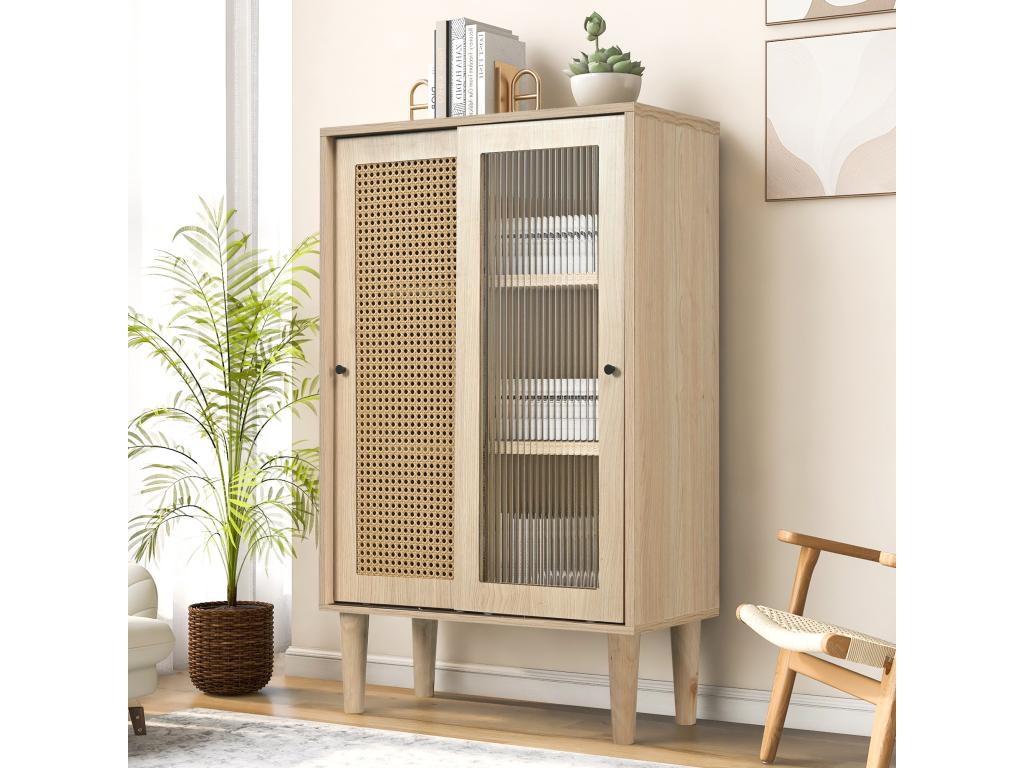 Yellow Glass Sideboard