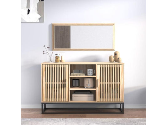 Brown Engineered Wood Sideboard, 105 x 30 x 65 cm