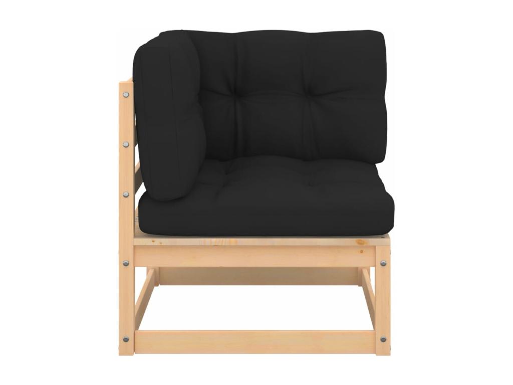 Anthracite Pine Wood Outdoor Furniture Set