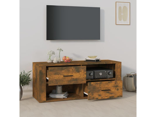 Brown Engineered Wood TV Stand, 100 x 35 x 40 cm