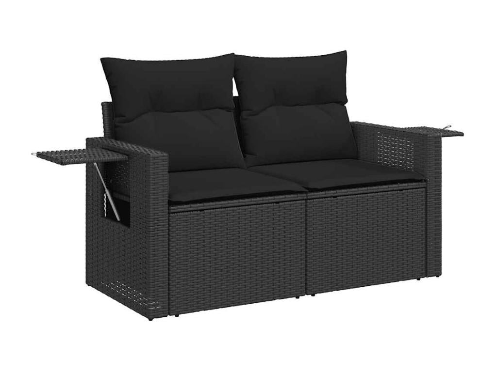Black Woven Resin Wicker Outdoor Furniture Set - dlz1766457012994