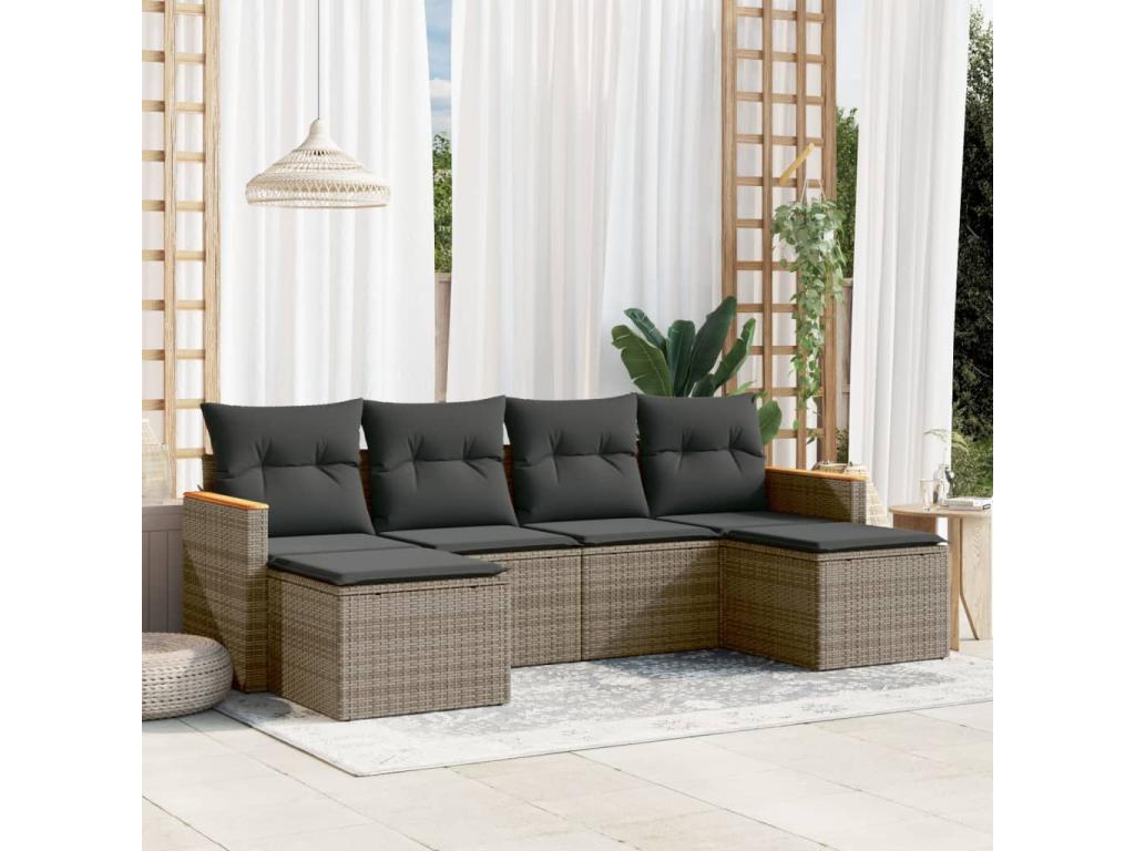 Gray Woven Resin Wicker Outdoor Furniture Set - dlz1766456633166