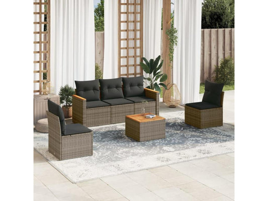 Gray Woven Resin Wicker Outdoor Furniture Set - dlz1766456666462