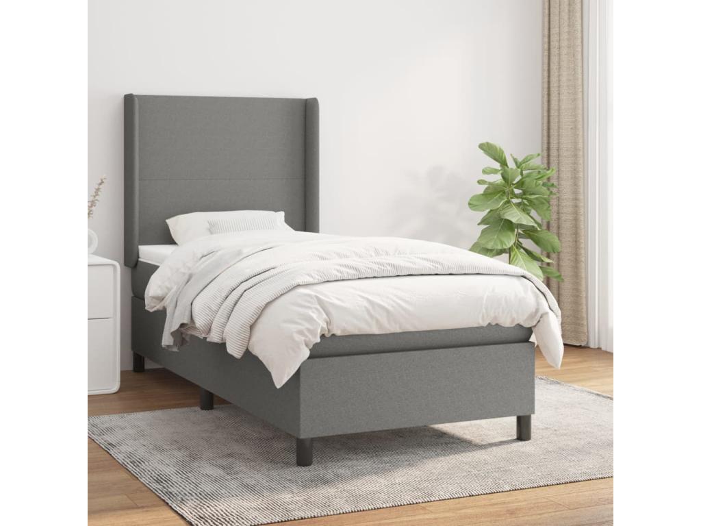 Gray Fabric Mattress, 90 x 190 cm - dlz1766456450393