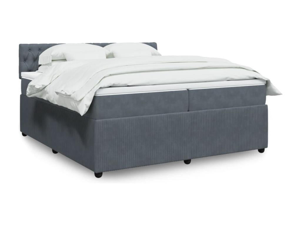 Gray Velvet Mattress, 200 x 200 cm