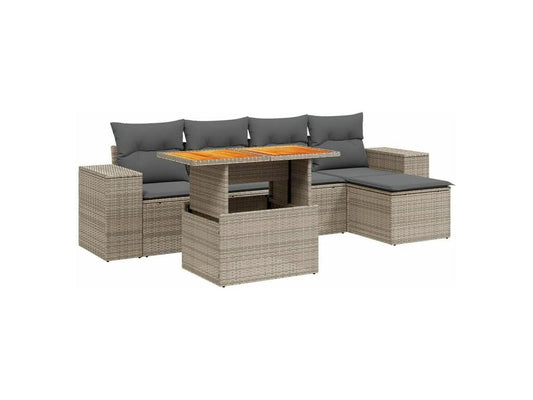 Gray Woven Resin Wicker Outdoor Furniture Set - dlz1766456998532