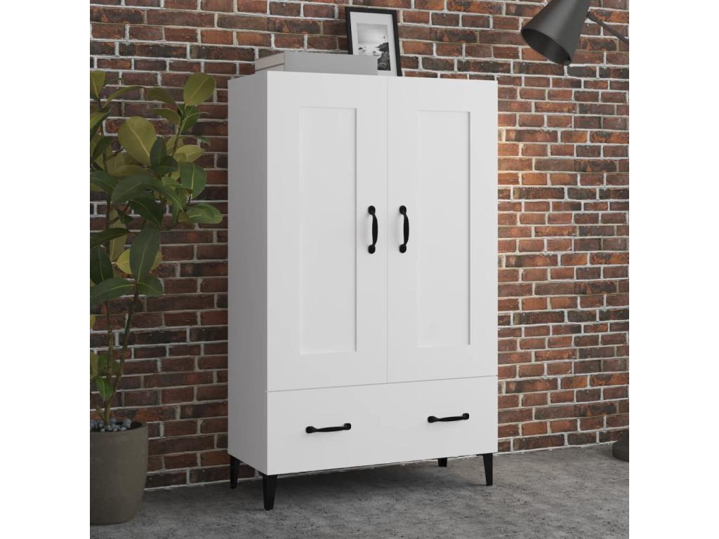 White Engineered Wood Sideboard, 70 x 31 x 115 cm