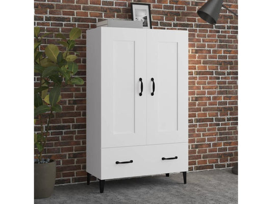 White Engineered Wood Sideboard, 70 x 31 x 115 cm