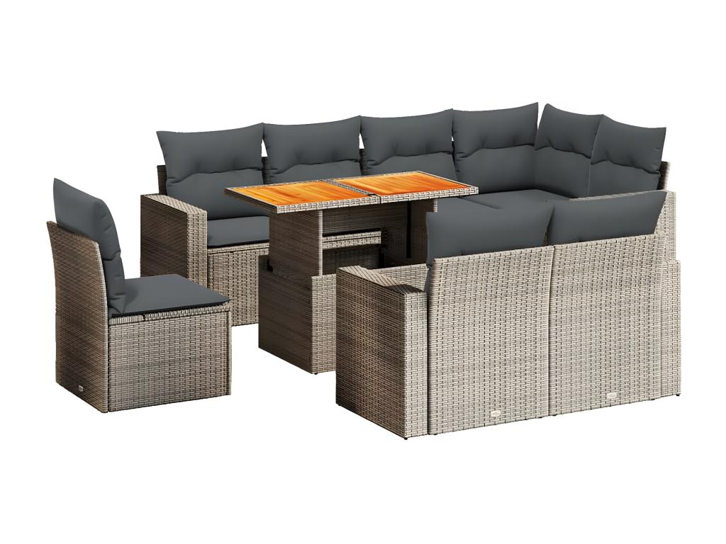 Gray Woven Resin Wicker Outdoor Furniture Set - dlz1766456890645