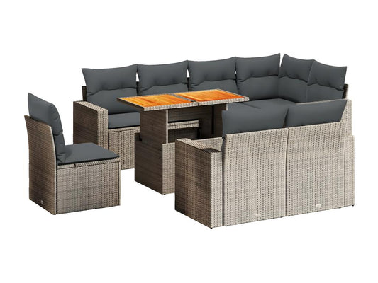 Gray Woven Resin Wicker Outdoor Furniture Set - dlz1766456890645