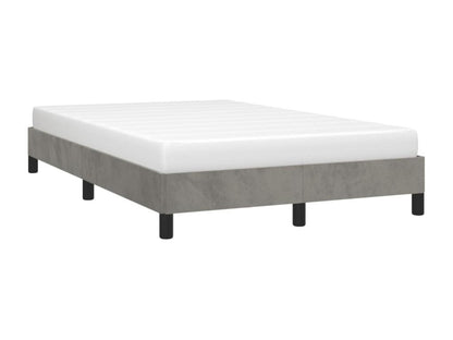 Gray Velvet Bed Frame, 120 x 190 cm