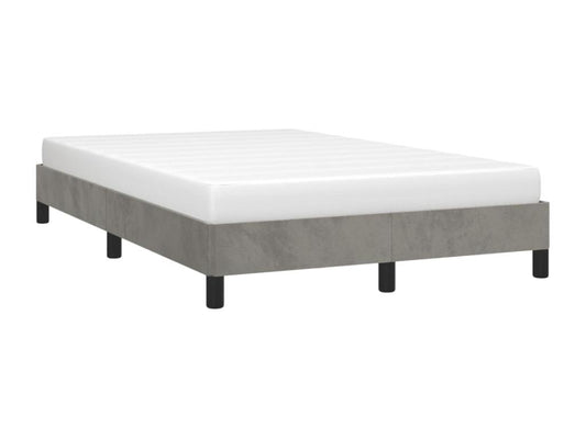 Gray Velvet Bed Frame, 120 x 190 cm