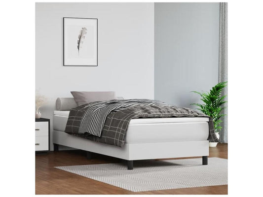 White Faux Leather Mattress, 90 x 200 cm
