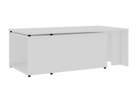 White Engineered Wood Coffee Table, 150 x 50 x 35 cm