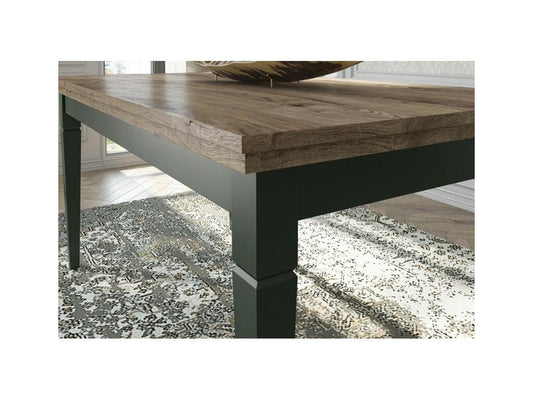 Green Oak Wood Coffee Table