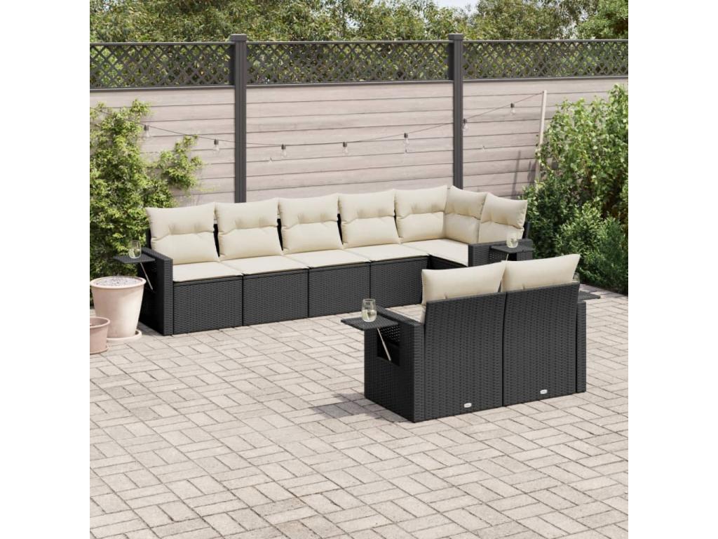 Black Woven Resin Wicker Outdoor Furniture Set - dlz1766456603408