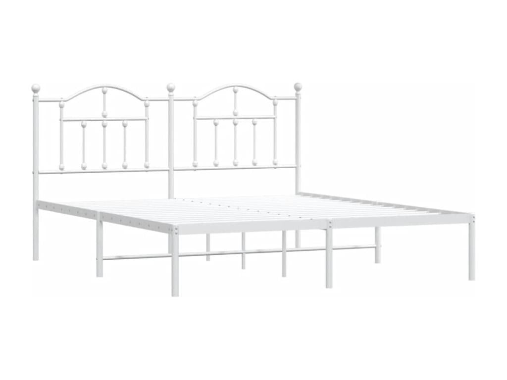 White Metal Bed Frame, 160 x 200 cm - dlz1766456264901