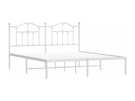White Metal Bed Frame, 160 x 200 cm - dlz1766456264901