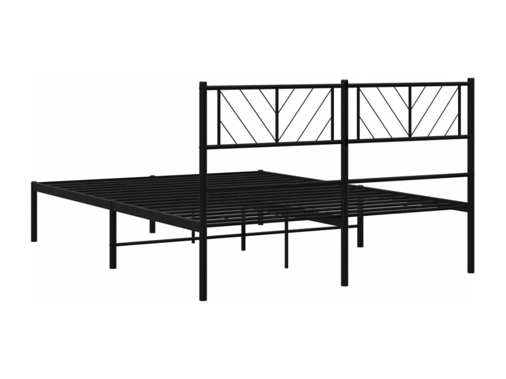 Black Metal Bed Frame, 120 x 200 cm