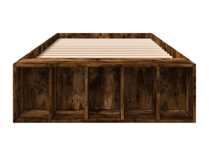 Brown Oak Wood Bed Frame, 75 x 190 cm