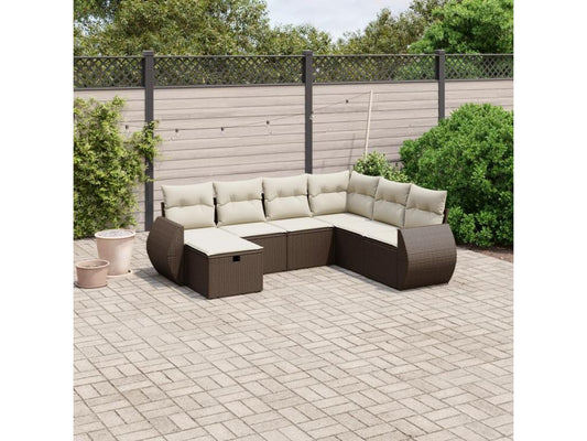 Brown Woven Resin Wicker Outdoor Furniture Set - dlz1766456947401