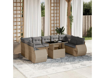 Beige Woven Resin Wicker Outdoor Furniture Set - dlz1766456730360