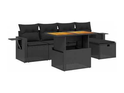 Black Woven Resin Wicker Outdoor Furniture Set - dlz1766456818667