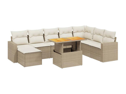 Beige Woven Resin Wicker Outdoor Furniture Set - dlz1766456673027