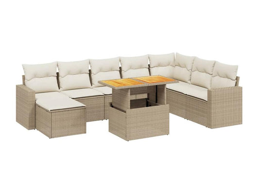 Beige Woven Resin Wicker Outdoor Furniture Set - dlz1766456673027