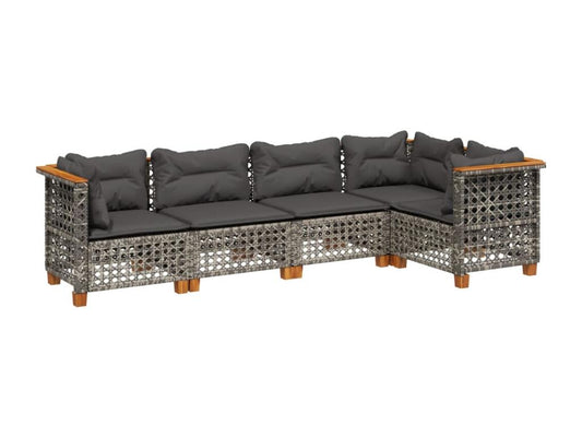 Gray Woven Resin Wicker Outdoor Furniture Set - dlz1766456909247