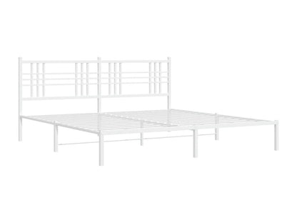White Metal Bed Frame, 193 x 203 cm