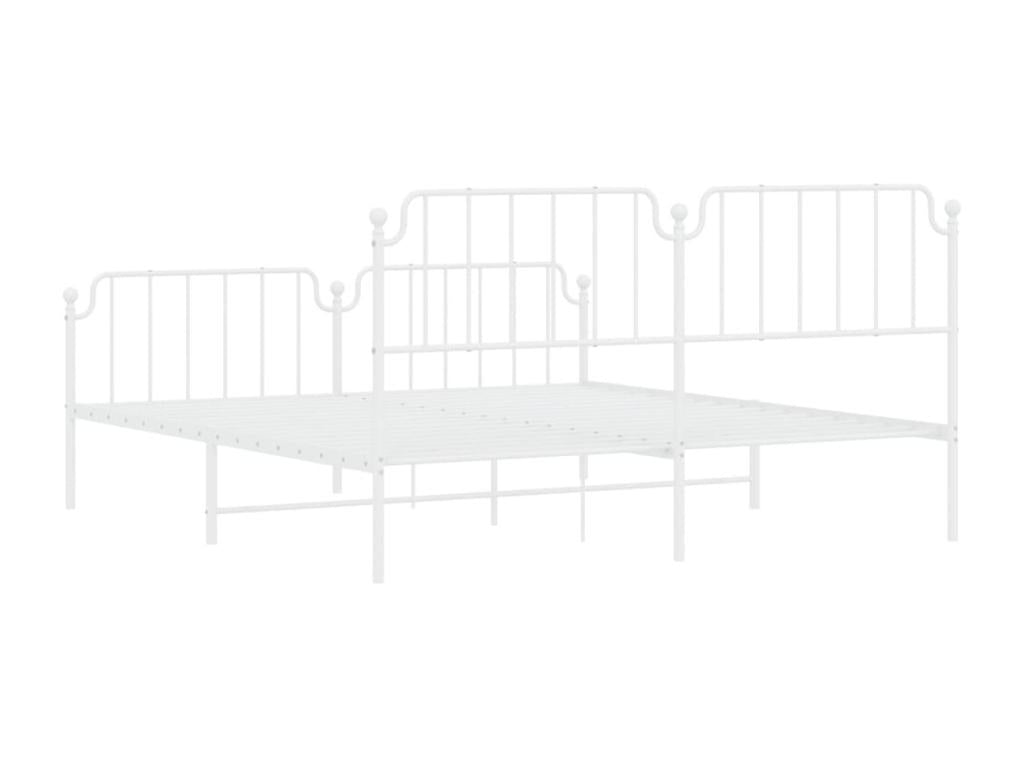 White Metal Bed Frame, 160 x 200 cm - dlz1766456648491