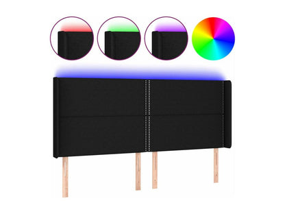 Black Fabric Home Furniture, 163 x 16 x 118 cm