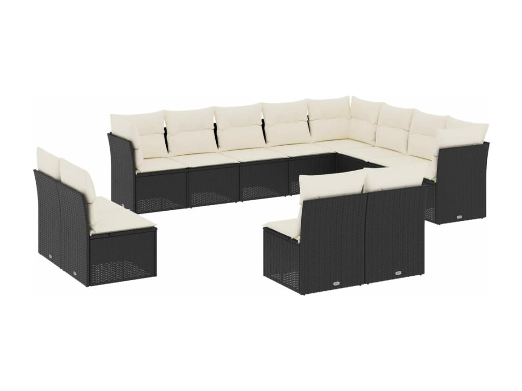 Black Woven Resin Wicker Outdoor Furniture Set - dlz1766456756195