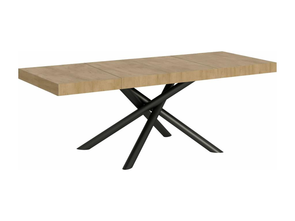 Brown Oak Wood Table, 90 x 180 cm